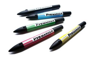 dwustronne promarkery Letraset