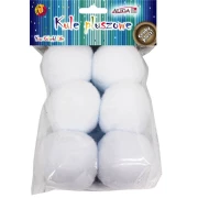 ALIGA KULE PLUSZOWE BIAŁE 6 CM 6 SZT