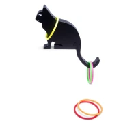 BS Toys Czarny Kot – drewniana gra w rzucanie obręczami