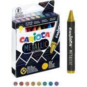 Carioca kredki świecowe mocno kryjące metaliczne 8