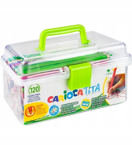 Carioca Tita kredki ołówkowe w kuferku 120 sztuk