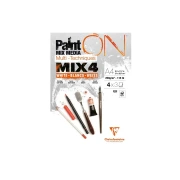 Clairefontaine PaintON Mix4 – blok do technik mieszanych, A4, 250 g/m², 12 arkuszy