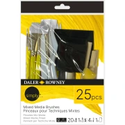 Daler-Rowney Simply Mixed Media – zestaw pędzli i narzędzi, 25 szt.