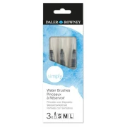 Daler-Rowney Simply Water Brushes – zestaw 3 pędzli wodnych