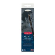 Derwent Artists Black & White – zestaw 6 kredek artystycznych i temperówka