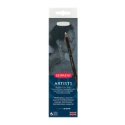 Derwent Artists Black & White – zestaw 6 kredek artystycznych i temperówka