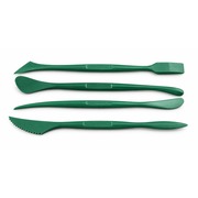 Narzędzia ceramiczne plastikowe 4 szt. ZIELONE