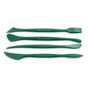 Narzędzia ceramiczne plastikowe 4 szt. ZIELONE