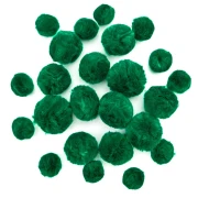 Dp Craft Pompony akrylowe mix ciemno-zielone op. 2