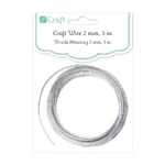 DP CRAFT Drucik metalowy 2 mm, 5 m – srebrny