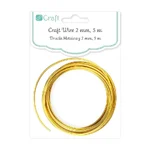 DP CRAFT Drucik metalowy 2 mm, 5 m – złoty