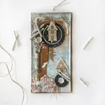 Dp Craft drewniane guziki 2 cm białe, zielone, zło