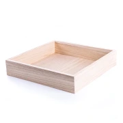 dpCraft – drewniana taca do ozdabiania, 25 × 25 × 5 cm