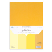 dpCraft – zestaw papierów Yellow Tones A4, 220 g/m², 20 arkuszy