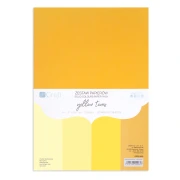dpCraft – zestaw papierów Yellow Tones A4, 220 g/m², 20 arkuszy