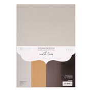 dpCraft – zestaw papierów Earth Tones A4, 220 g/m², 20 arkuszy