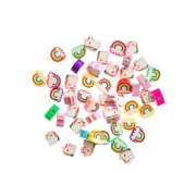 DpCraft Koraliki polimerowe Jednorożce i tęcza 48szt