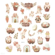 DpCraft Naklejki z brokatem Sielska Wielkanoc