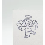 Drewniany stempel  - Aniołek 6x6x2,5 cm