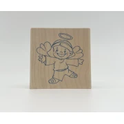 Drewniany stempel  - Aniołek 6x6x2,5 cm