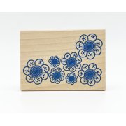 Drewniany stempel - Kwiaty 9x6,5x2,5 cm