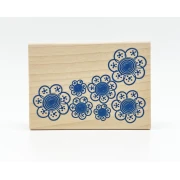 Drewniany stempel - Kwiaty 9x6,5x2,5 cm