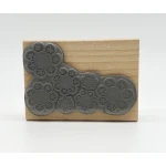 Drewniany stempel - Kwiaty 9x6,5x2,5 cm