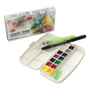 Kuretake Gansai Tambi Portable – podróżny zestaw 14 akwareli