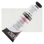 Daler-Rowney Georgian – farba olejna 38 ml, 009 Titanium White – tubka na tle koloru