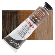 Daler-Rowney Georgian – farba olejna 38 ml, 223 Burnt Umber – tubka na tle koloru