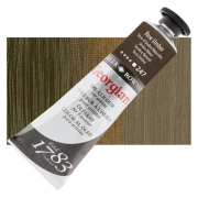 Daler-Rowney Georgian – farba olejna 38 ml, 247 Raw Umber – tubka na tle koloru