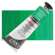 Daler-Rowney Georgian – farba olejna 38 ml, 338 Emerald Green Hue – tubka na tle koloru