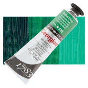 Daler-Rowney Georgian – farba olejna 38 ml, 382 Viridian Hue – tubka na tle koloru