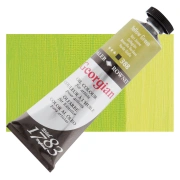 Daler-Rowney Georgian – farba olejna 38 ml, 388 Yellow Green – tubka na tle koloru