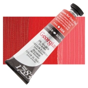 Daler-Rowney Georgian – farba olejna 38 ml, 504 Cadmium Red Deep Hue – tubka na tle koloru