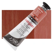 Daler-Rowney Georgian – farba olejna 38 ml, 523 Indian Red – tubka na tle koloru