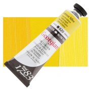 Daler-Rowney Georgian – farba olejna 38 ml, 620 Cadmium Yellow – tubka na tle koloru