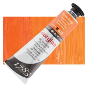 Daler-Rowney Georgian – farba olejna 38 ml, 628 Pyrrole Orange – tubka na tle koloru