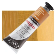 Daler-Rowney Georgian – farba olejna 38 ml, 667 Raw Sienna – tubka na tle koloru