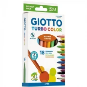 Zestaw 18 kolorowych flamastrów Giotto Turbo Color 