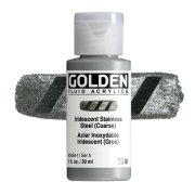 Golden Fluid Acrylics: 2458 Iridescent Stainless Steel (Course) 30ml