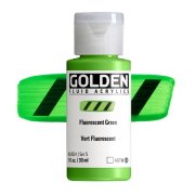 Golden Fluid Acrylics: 2493 Fluorescent Green 30ml