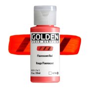 Golden Fluid Acrylics: 2491 Fluorescent Red 30ml