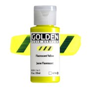 Golden Fluid Acrylics: 2490 Fluorescent Yellow 30ml