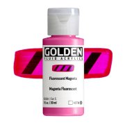 Golden Fluid Acrylics: 2494 Fluorescent Magenta 30ml