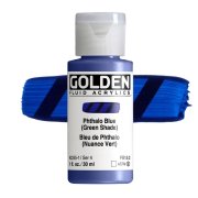 Golden Fluid Acrylics: 2255 Phthalo Blue (Green Shade) 30ml