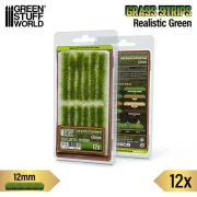 Green Stuff World Paski Trawy 12mm Realistic Green