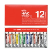 Holbein Artists’ Watercolor W401 – zestaw akwareli, 12 kolorów × 5 ml