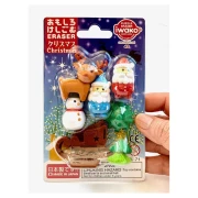 Iwako Christmas – świąteczny zestaw gumek puzzle w blistrze