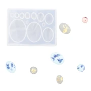 Jesmonite Forma Silikonowa 6,5cm x 8,5cm - Half ovals